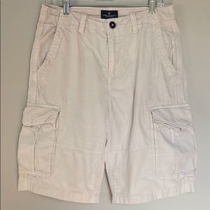 American Eagle Men’s Sand Colored Longboard Shorts - Size 30